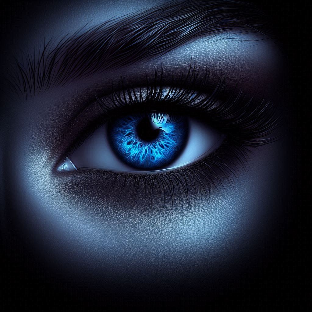 ARCANED logo of a single female blue eye